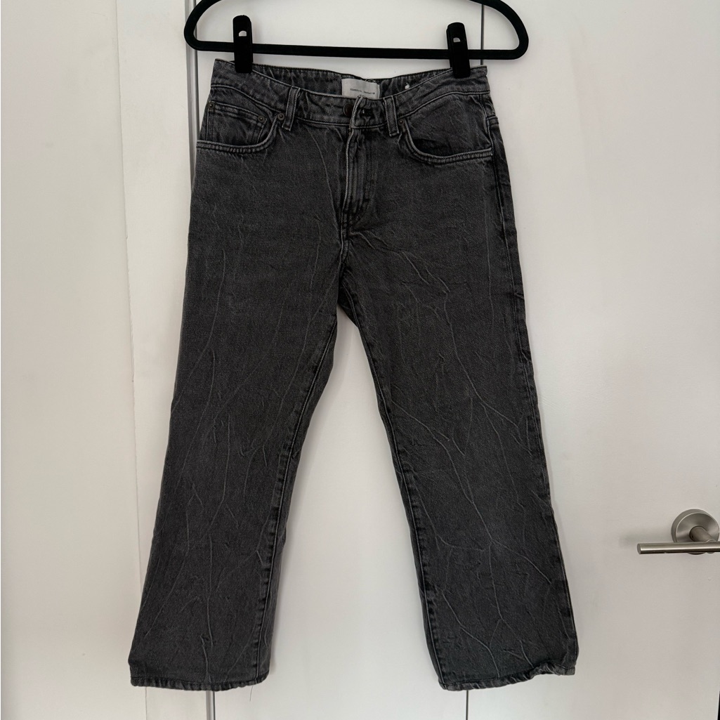 Jeanerica Rivoli Acid Wash Black Jeans In Size 25